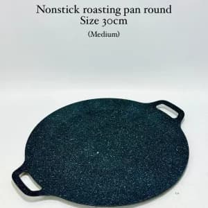 30cm Grill Pan / Korean / Round / Non-Stick / Barb
