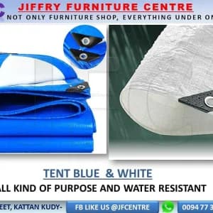 Tent Blue & White