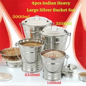 Silver bucket set