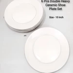 Double Heavy Ceramic Show Plate Set