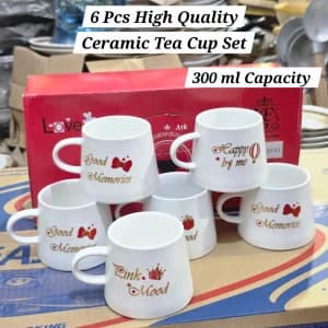 6 Pcs Ceramic Cup Set