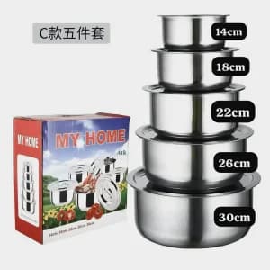 Stainless steel [ Silver ] Stock Pot Satti Set