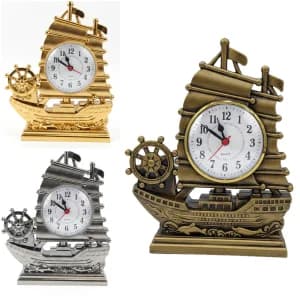 Table Alarm Clock-Vintage Sail Boat